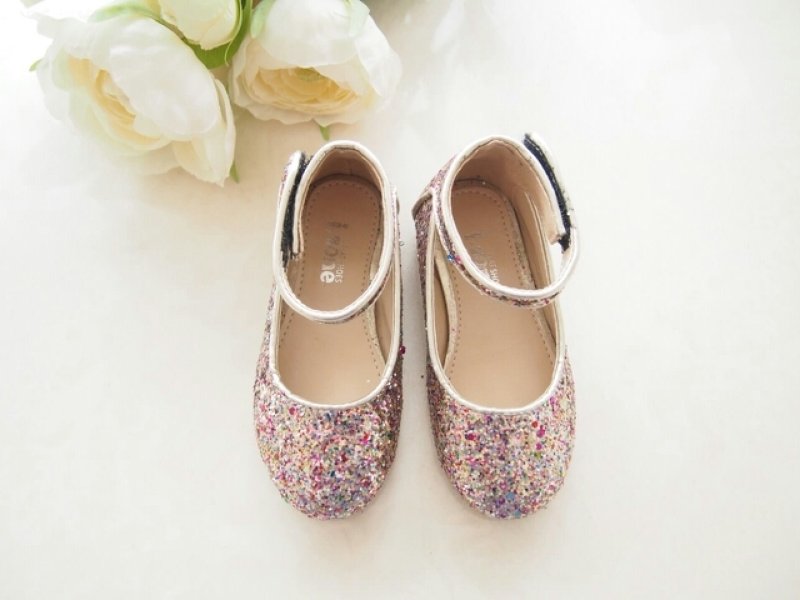 画像1: グリッターキッズシューズ