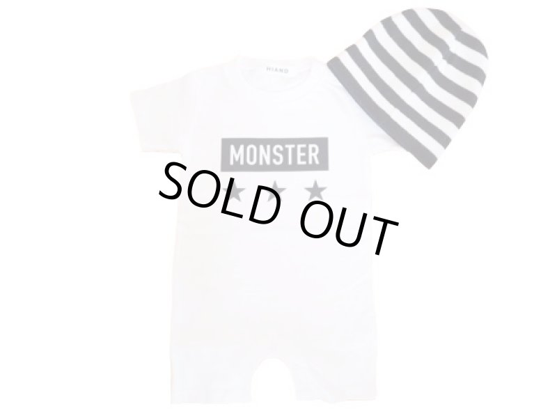 画像1: キッズ MONSTERプリント ロンパース (1)