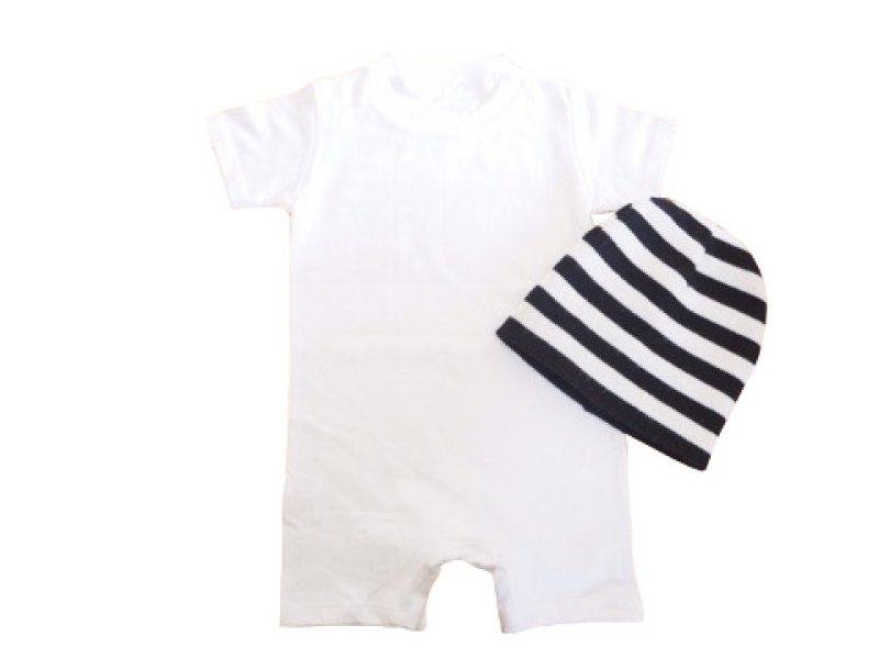 画像1: キッズ MONSTERプリント ロンパース