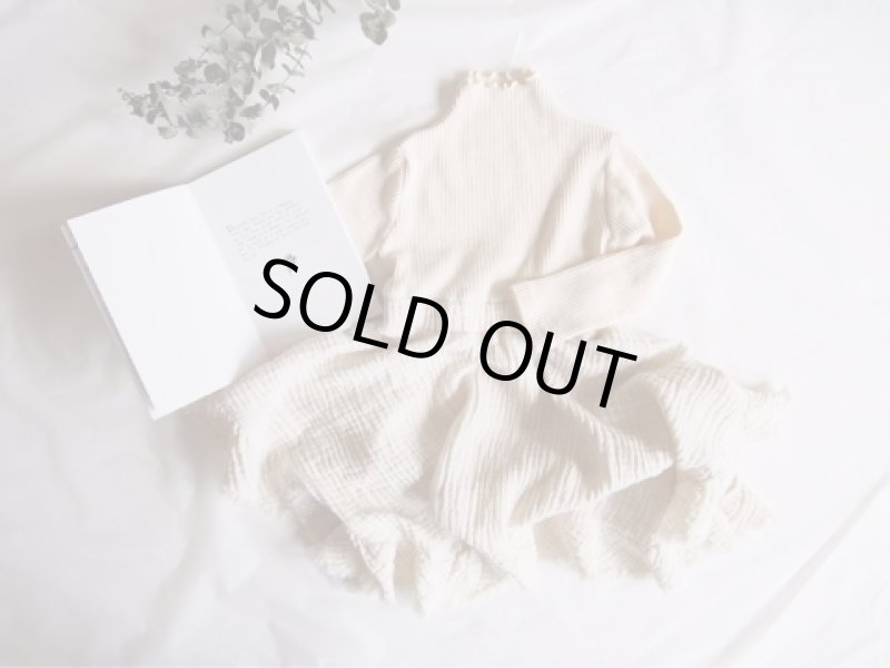 画像1: キッズ デザイン切り替えワンピース (1)