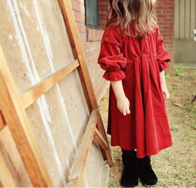 画像3: キッズ レッドワンピース