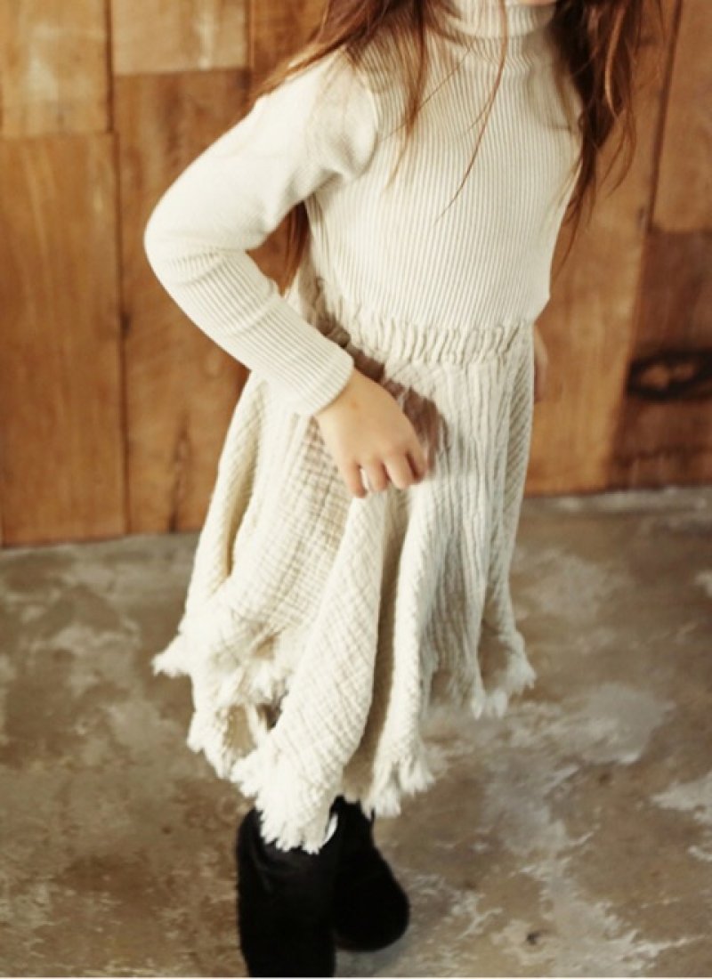 画像3: キッズ デザイン切り替えワンピース