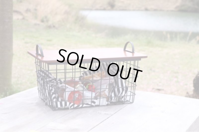 画像1: ワイヤーバスケットテーブル (1)