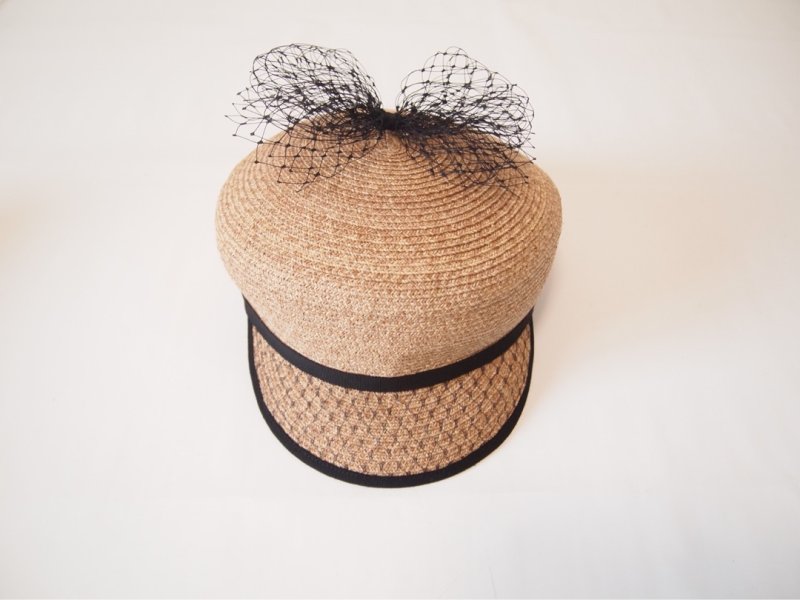 画像4: チュールリボン付きキャスケット (4)