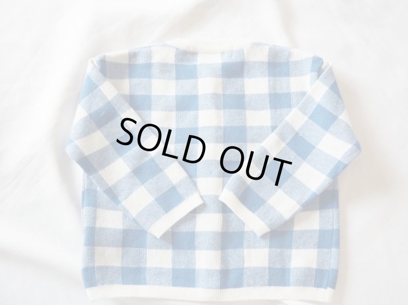 画像3: キッズ　ブロックチェック柄カーディガン (3)