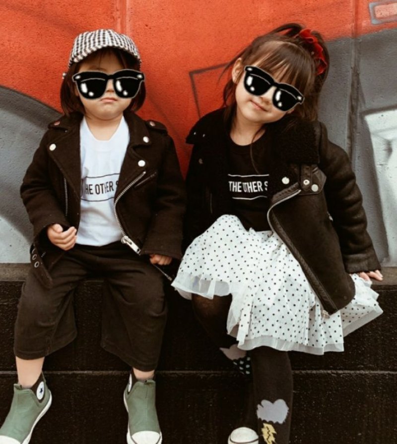 画像1: キッズ ドットチュールスカート