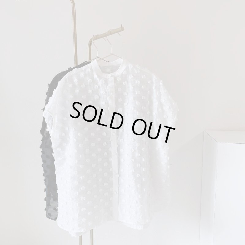 使用少　HIAND fluffy dot shirt 白　フリーサイズ Fluffy dot Shirt - HIAND