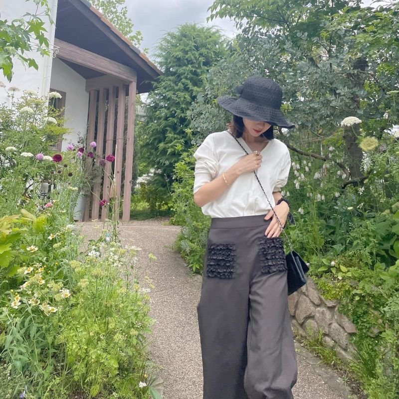 画像5: celosia flower pocket pants (5)