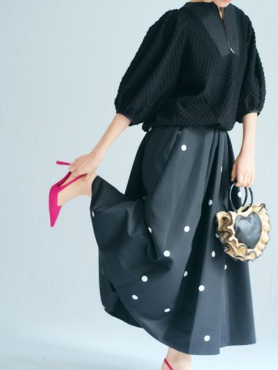 画像3: Dramatic dot skirt