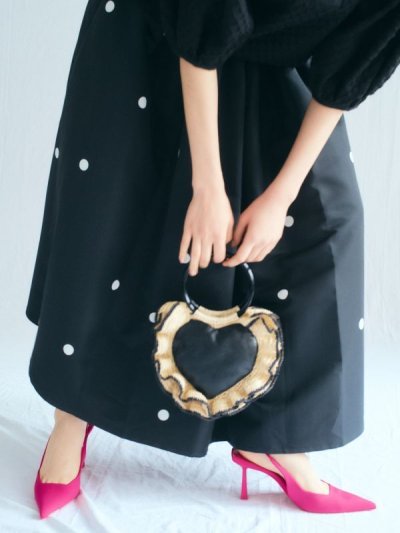 画像1: Small Frill heart bag