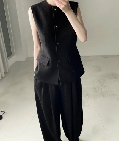 画像2: Boukle wide tuck pants