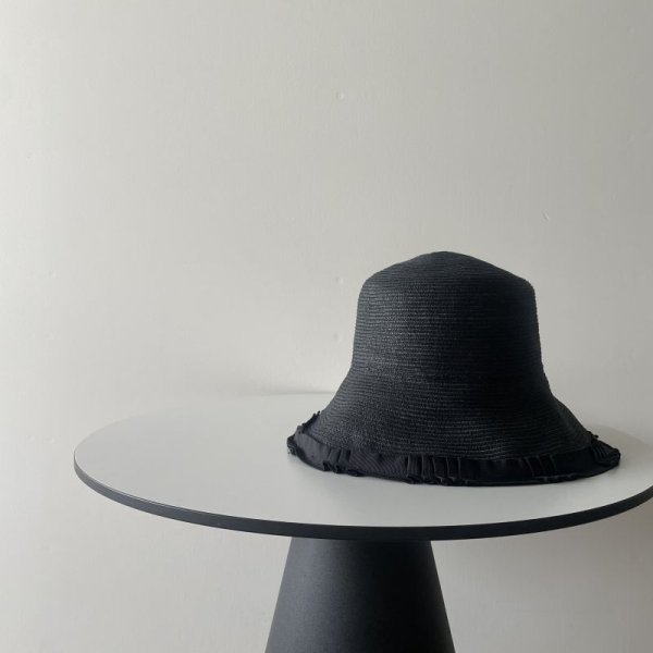 画像1: Tack grosgrain ribbon black Hat (1)