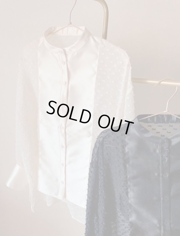 画像1: Ribbon twill shirt (1)