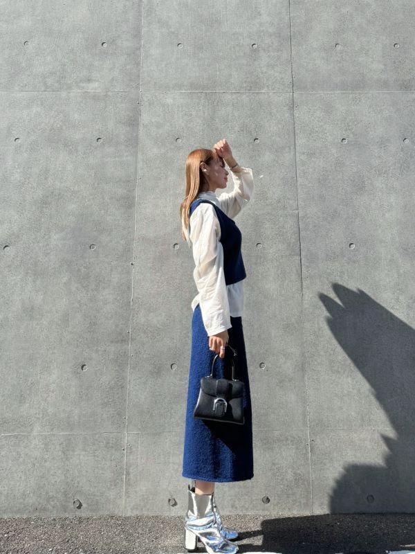 画像5: High Neck Tie Ribbon Shirt (5)