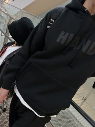 画像2: HIAND Black Logo Hoodie