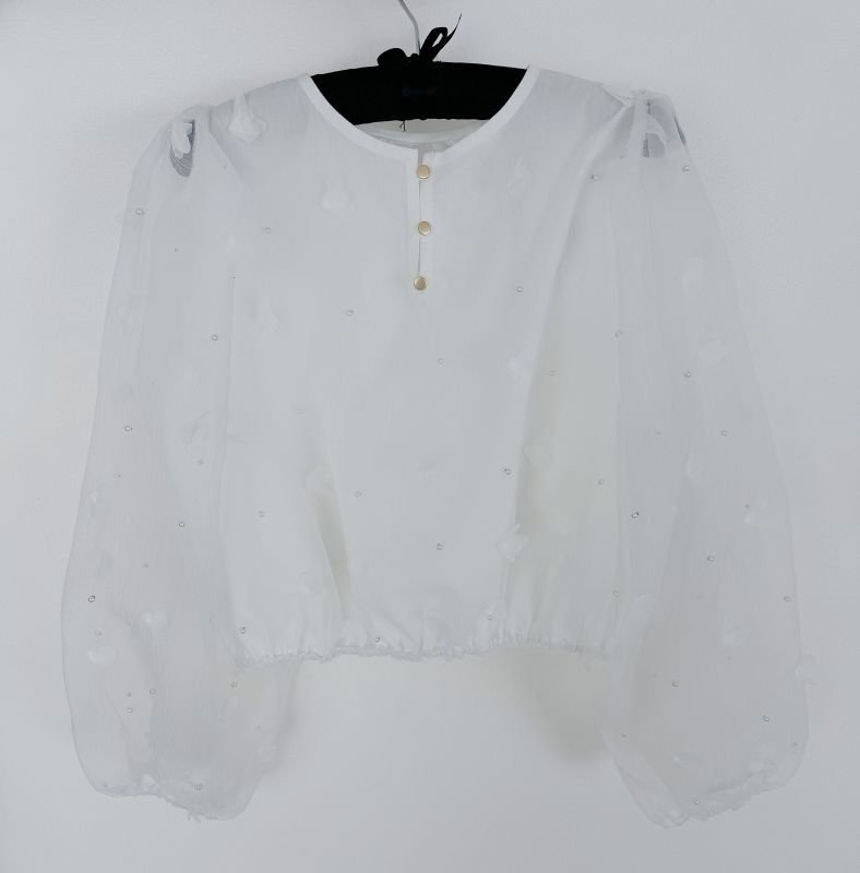 画像6: Heart Pearl Volume Blouse (6)