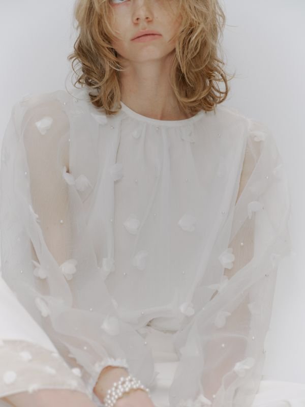 画像14: Heart Pearl Volume Blouse (14)