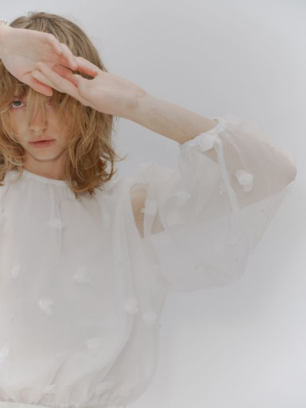 画像4: Heart Pearl Volume Blouse (4)