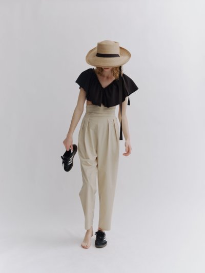 画像1: Water side High waist Pants