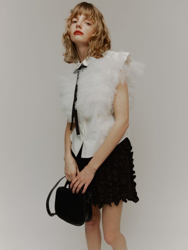 画像1: Swan Ribbon Shirt