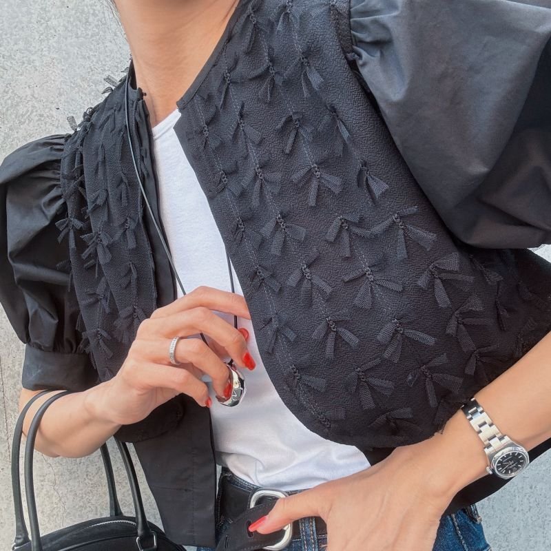 画像1: Vest docking blouse