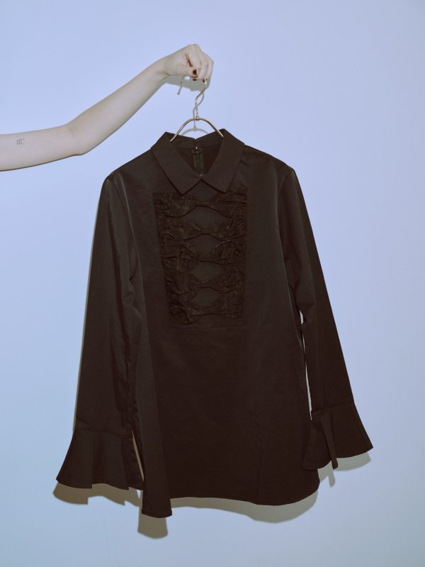 画像1: lRibbon Yoke Blouse (1)