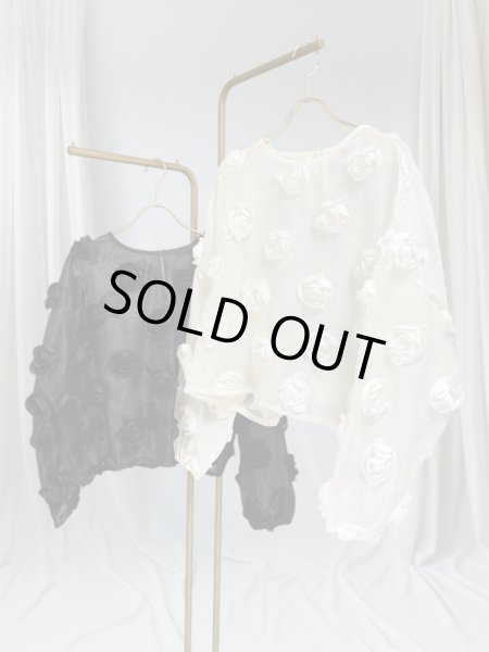 画像1: Josette Chiffon Flower Blouse (1)