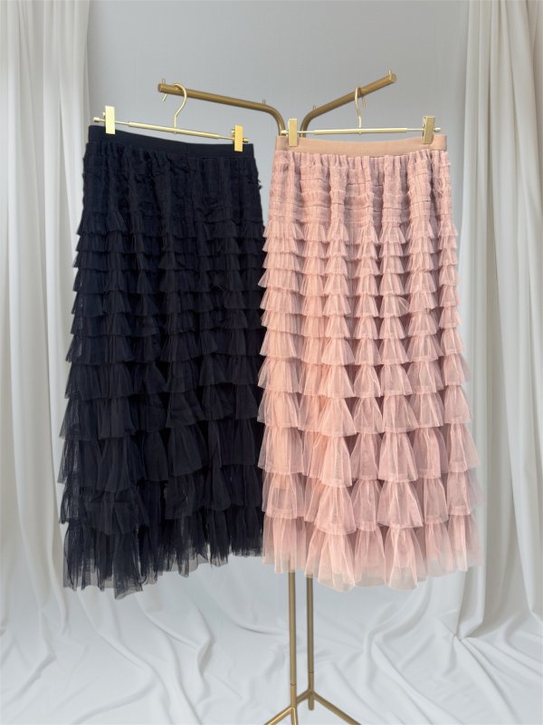 画像1: Tulle tiered skirt (1)