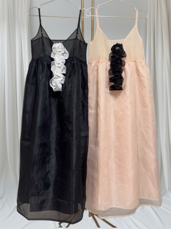 画像1: Flower frill cami OP (1)