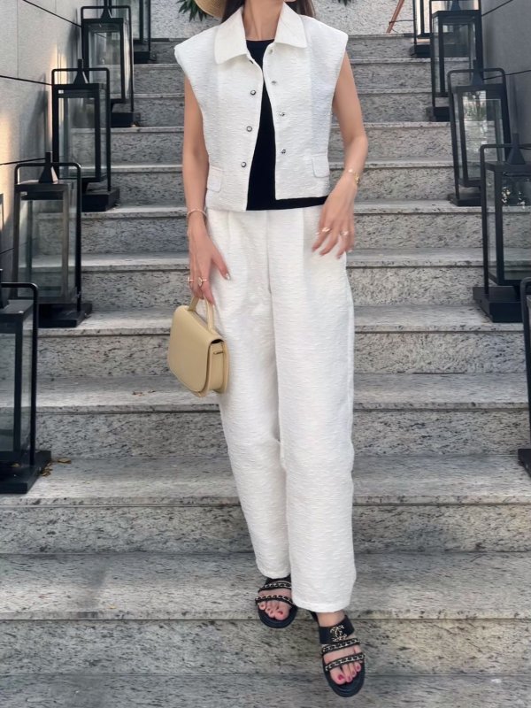 画像5: Flower jacquard tapered pants (5)