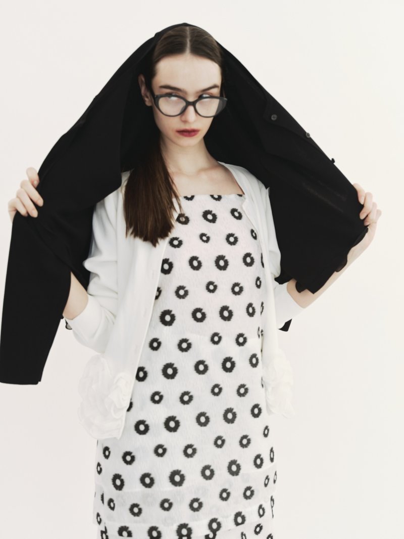 画像1: Bicolor jacquard camisole