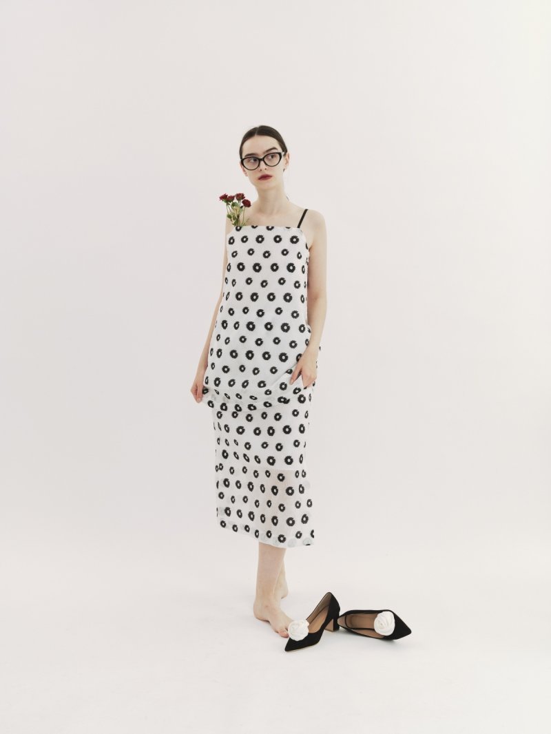 画像1: Bicolor jacquard skirt