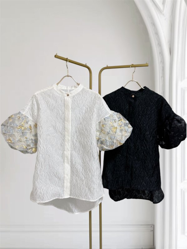 画像1: Jacquard Lantern Blouse (1)