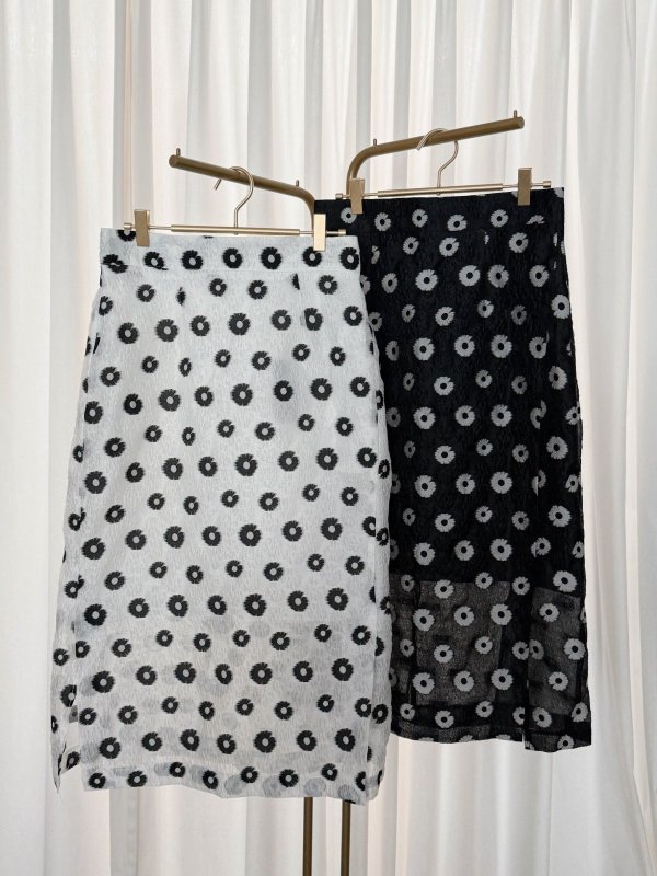 画像1: Bicolor jacquard skirt (1)