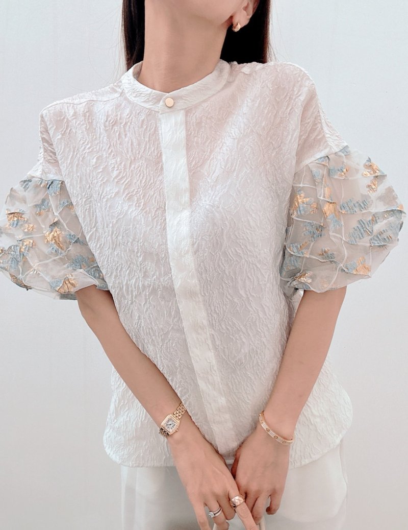 画像2: Jacquard Lantern Blouse