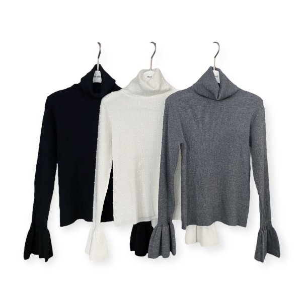画像1: Petal-Cuff dotrib Turtle Knit (1)
