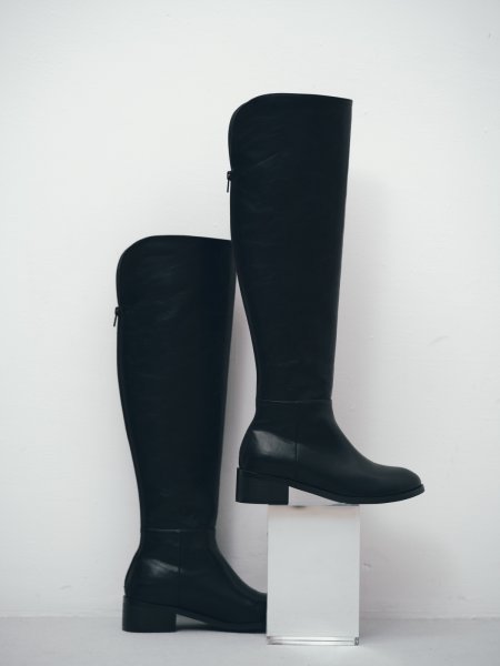 画像1: Round-top Knee-High Boots (1)