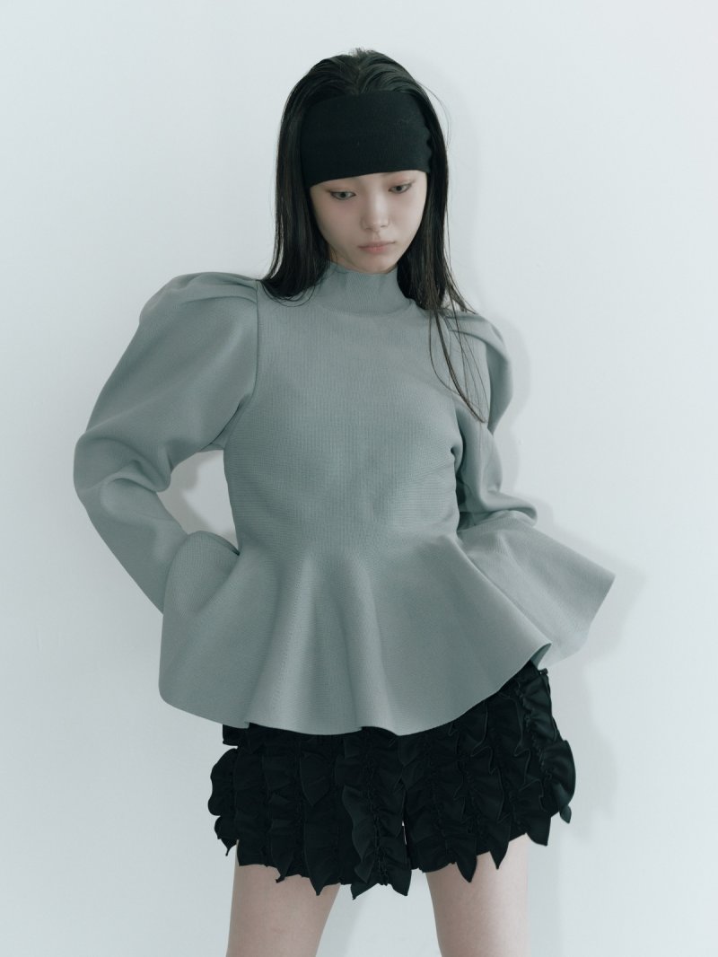 画像1: 3D Peplum Ruffle Tops★IVORYのみ限定受注