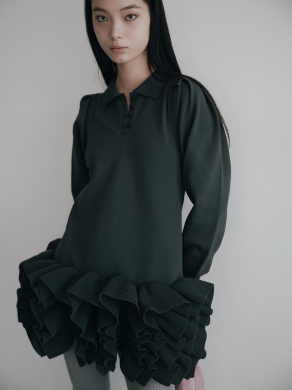画像11: 限定受注予約販売★Ruffled-Hem Polo Dress (11)