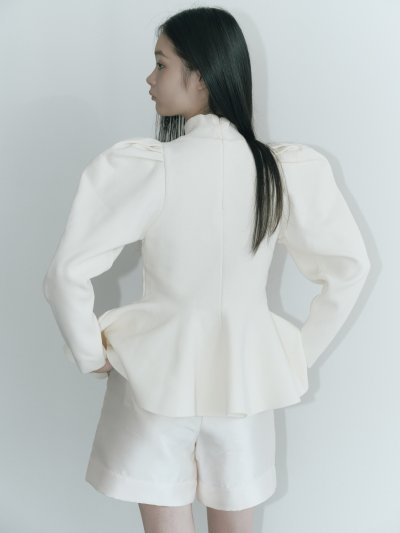 画像2: 3D Peplum Ruffle Tops