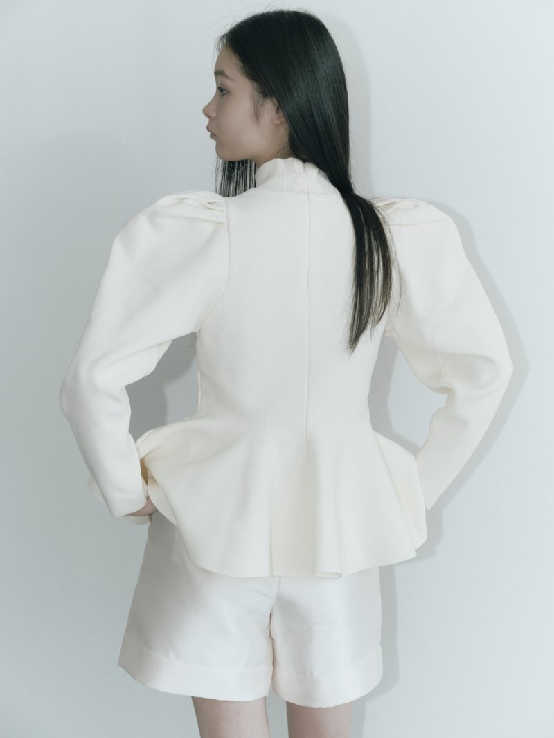 画像2: 3D Peplum Ruffle Tops★IVORYのみ限定受注