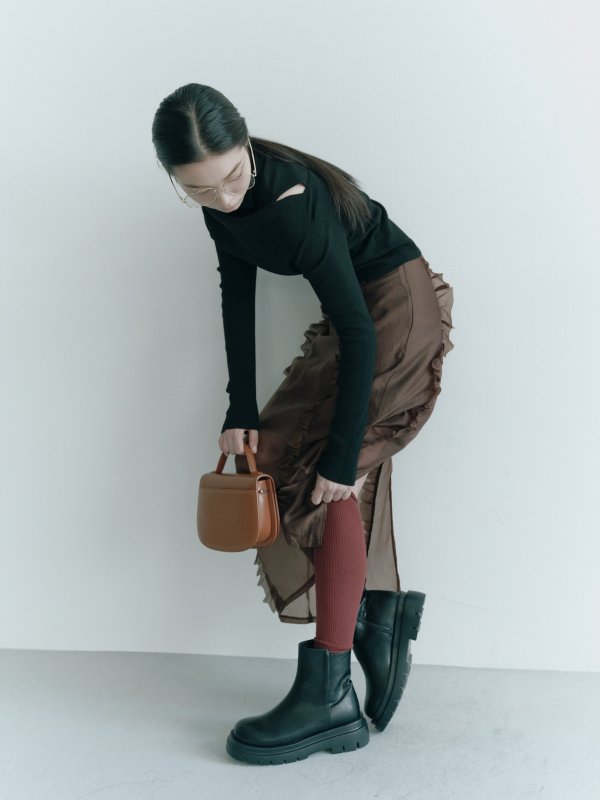 画像5: Sheer Frill Slit Skirt (5)