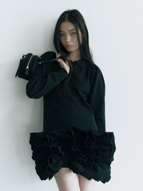 画像2: 限定受注予約販売★Ruffled-Hem Polo Dress (2)