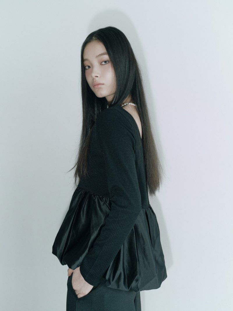 画像1: Satin Balloon Rib PO