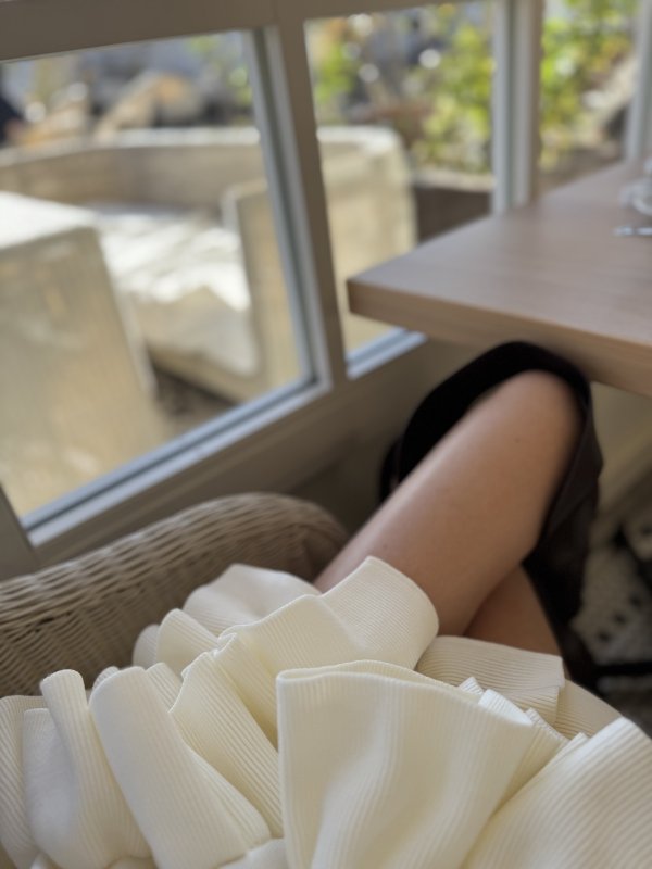 画像12: Ruffled-Hem Polo Dress★WHITE、BROWNのみ限定受注予約販売 (12)