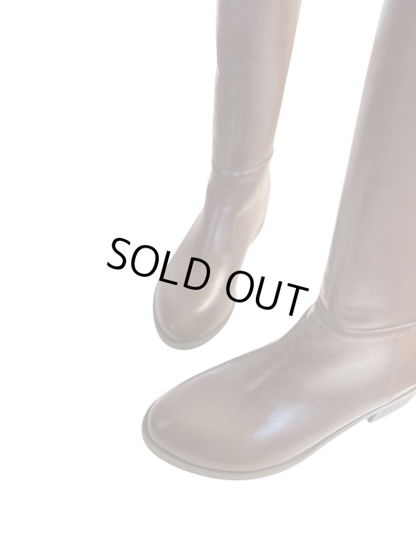 画像5: Round-top Knee-High Boots(Brown) (5)