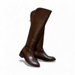 画像2: Round-top Knee-High Boots(Brown) (2)