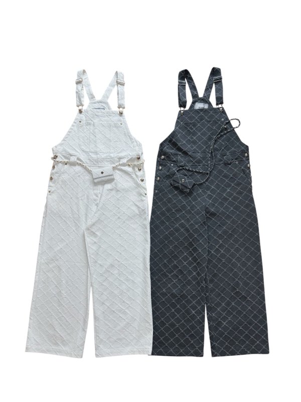 画像1: Crochet Pattern Overall Pants (1)