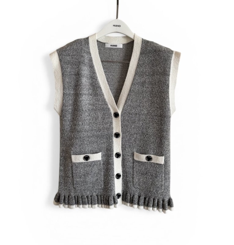 画像5: Bouclé Contrast Vest (5)