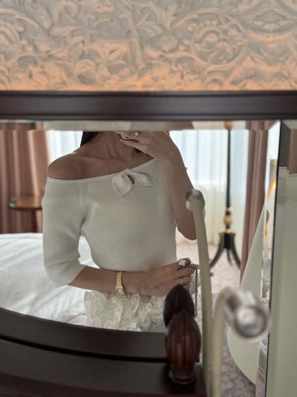 画像13: Ribbon Frill Peplum Top (13)